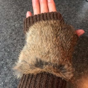Faux Fur Fingerless Gloves